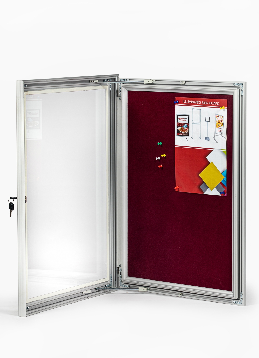 45 MM KİLİTLİ KUMAŞ ZEMİNLİ İLAN PANOSU